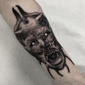 Tattoo by El Uf #ElUf #satantattoos #satan #devil #demon #hell #death #blackandgrey #darkart #neotraditional #illustrative