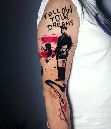 Trash Polka Tattoo by Gianno Disanto