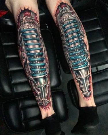 Biomechanical Tattoo by Roman Abrego