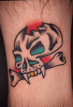 #skull done at greenpoint tattoo company last week. Email chuckdtats@gmail.com for appointments.  