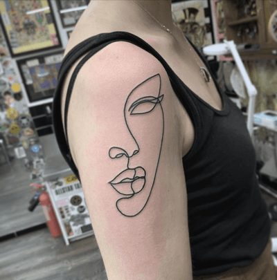 Minimal tattoos! Pretty invisible girl head. Appointments and walk ins daily. @allstartattoo_ireland
