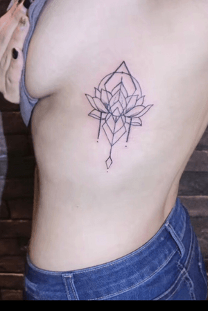 Geometric Lotus  #fineline #thinline #geometric #lotus #linework #flower #floral