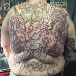 Just a little oni for evan. Done at #greatlakestattoo 